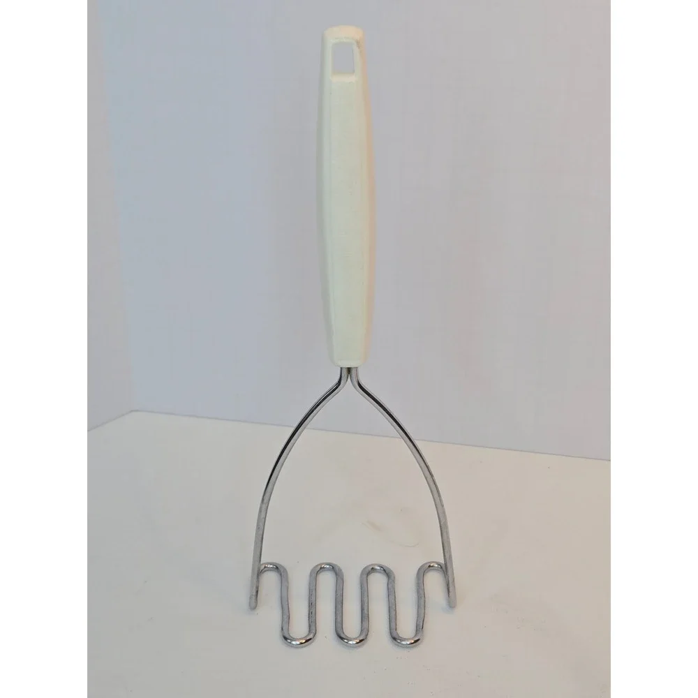 Vintage EKCO Stainless Potato Masher Spice of Life Pattern Kitchen Utensil